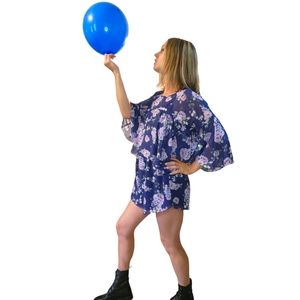 Gianni Bini Floral Ruffle Spring Romper